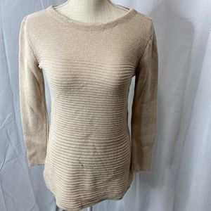 Joseph A ribbed tunic sweater size small taupe
